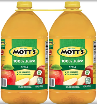 Mott's 100% Original Apple Juice, 2 pk./1 gal. 1 Gal